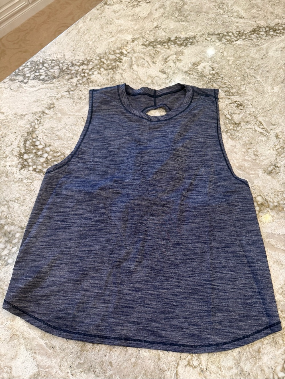 lululemon athletica Heathered Navy Blue Trapeze Tank